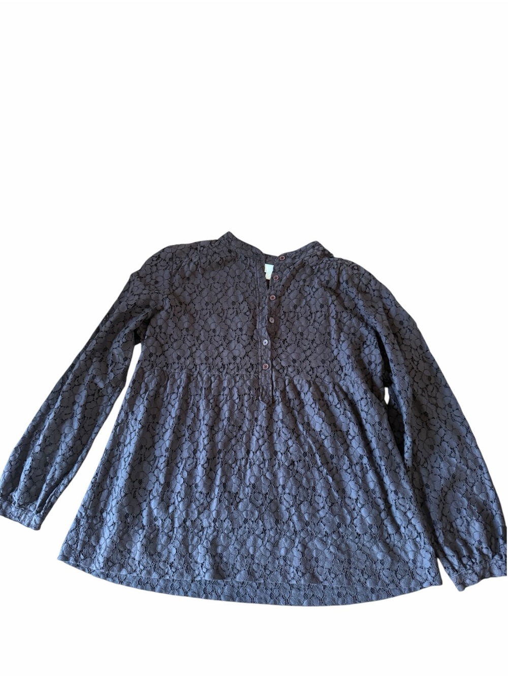Michael Kors Brown Lace Style Peasant Tunic